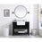 Elegant Clement 42" Single Bathroom Vanity, Black/Backsplash