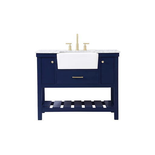 Elegant Kitchen/Bath Clement 42" Single Bathroom Vanity, Blue - VF60142BL