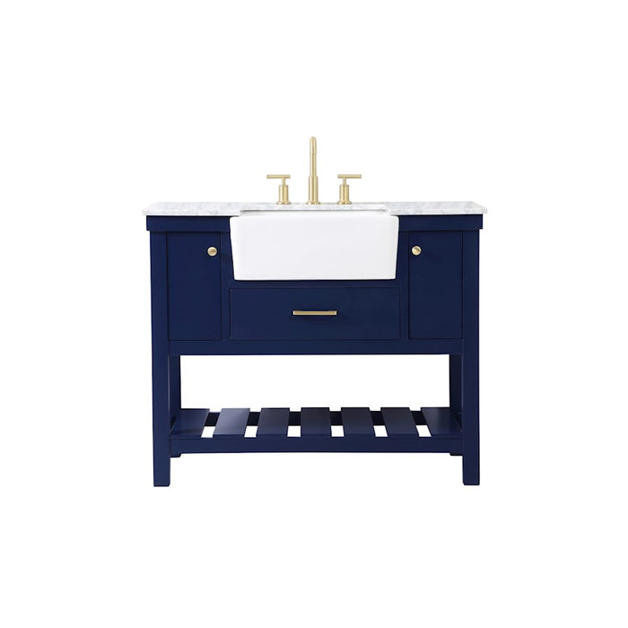 Elegant Kitchen/Bath Clement 42" Single Bathroom Vanity, Blue - VF60142BL