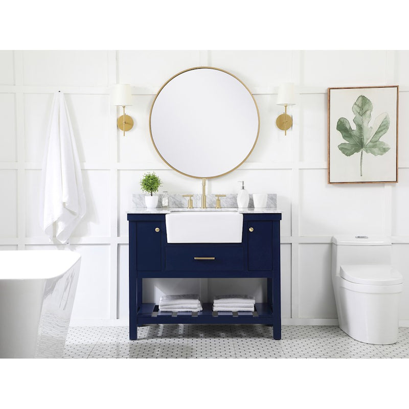 Elegant Kitchen/Bath Clement 42" Single Bathroom Vanity, Blue