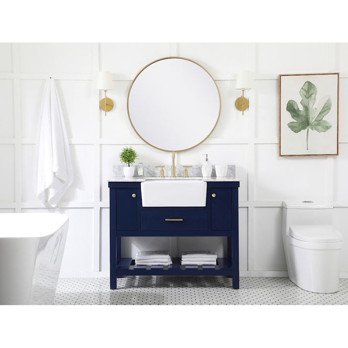 Elegant Kitchen/Bath Clement 42" Single Bathroom Vanity, Blue