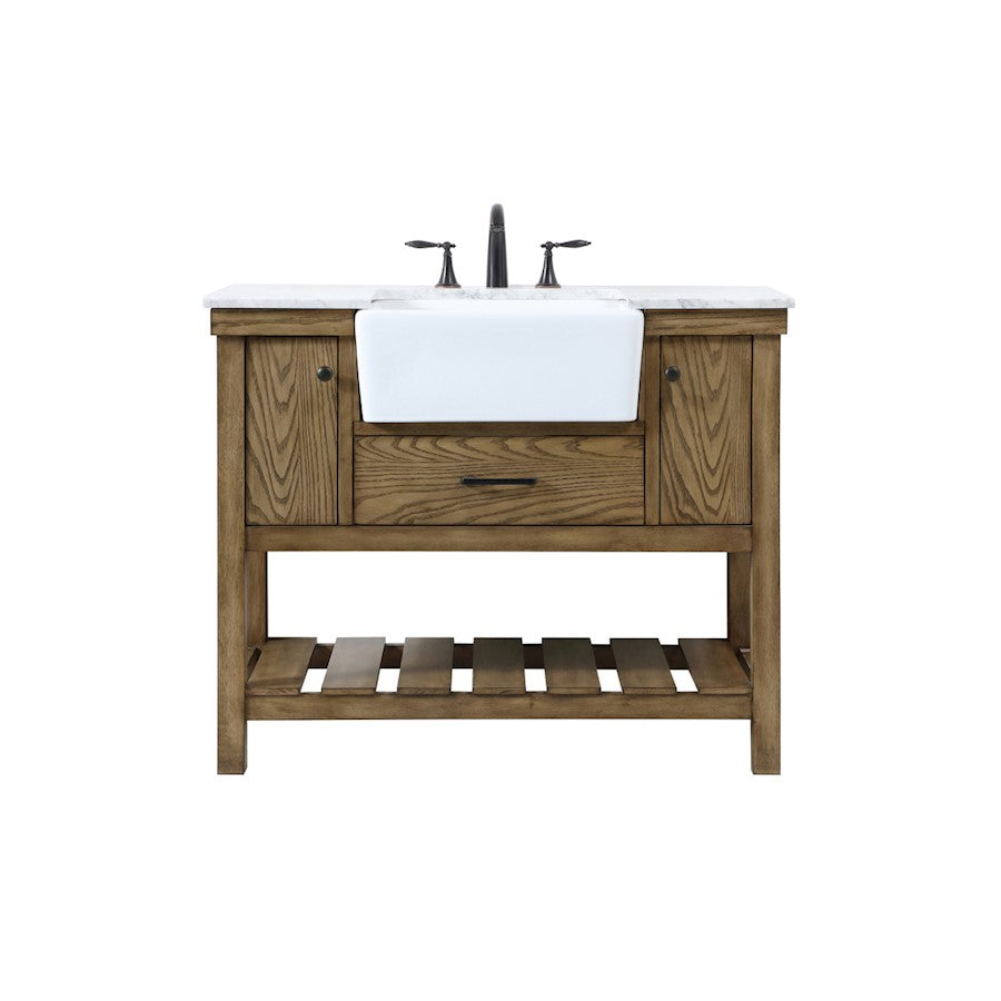Elegant Kitchen/Bath Clement 42" Single Bathroom Vanity, Driftwood - VF60142DW