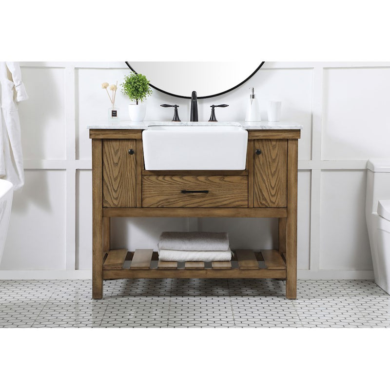 Elegant Kitchen/Bath Clement 42" Single Bathroom Vanity, Driftwood