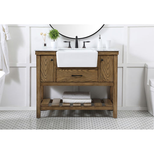 Elegant Kitchen/Bath Clement 42" Single Bathroom Vanity, Driftwood