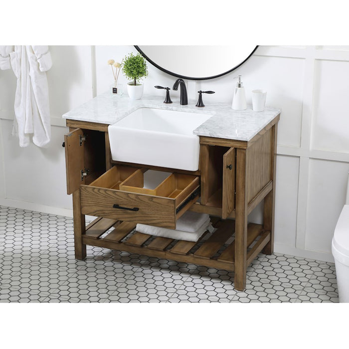 Elegant Kitchen/Bath Clement 42" Single Bathroom Vanity, Driftwood