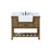 Elegant Clement 42" Single Bathroom Vanity, Driftwood/Backsplash - VF60142DW-BS