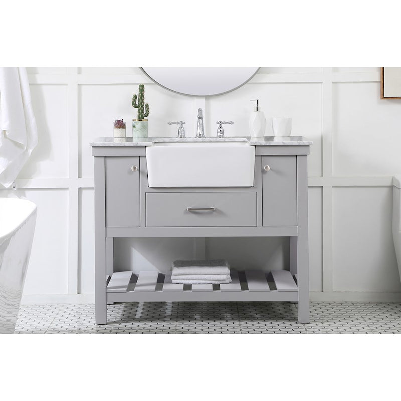 Elegant Kitchen/Bath Clement 42" Single Bathroom Vanity, Grey