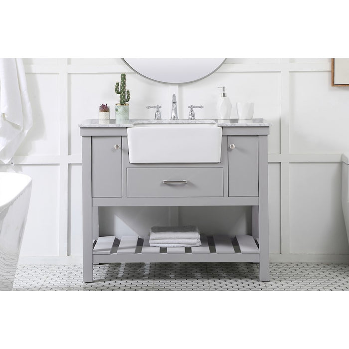 Elegant Kitchen/Bath Clement 42" Single Bathroom Vanity, Grey