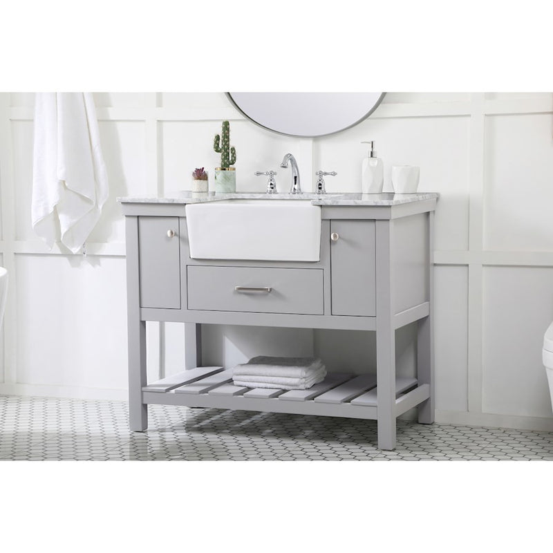 Elegant Kitchen/Bath Clement 42" Single Bathroom Vanity, Grey