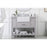 Elegant Clement 42" Single Bathroom Vanity, Grey/Backsplash