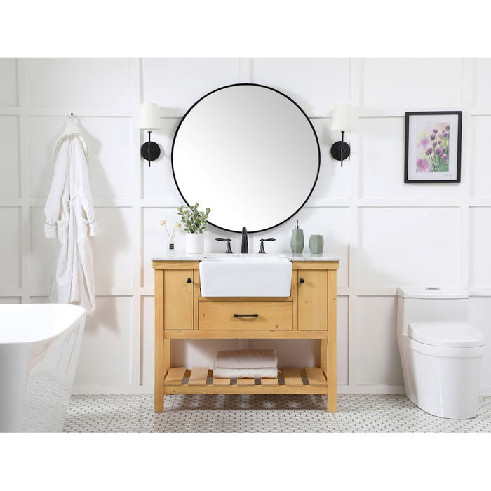 Elegant Clement 42" Single Bathroom Vanity, Grey/Backsplash