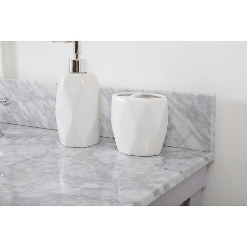 Elegant Clement 42" Single Bathroom Vanity, Grey/Backsplash