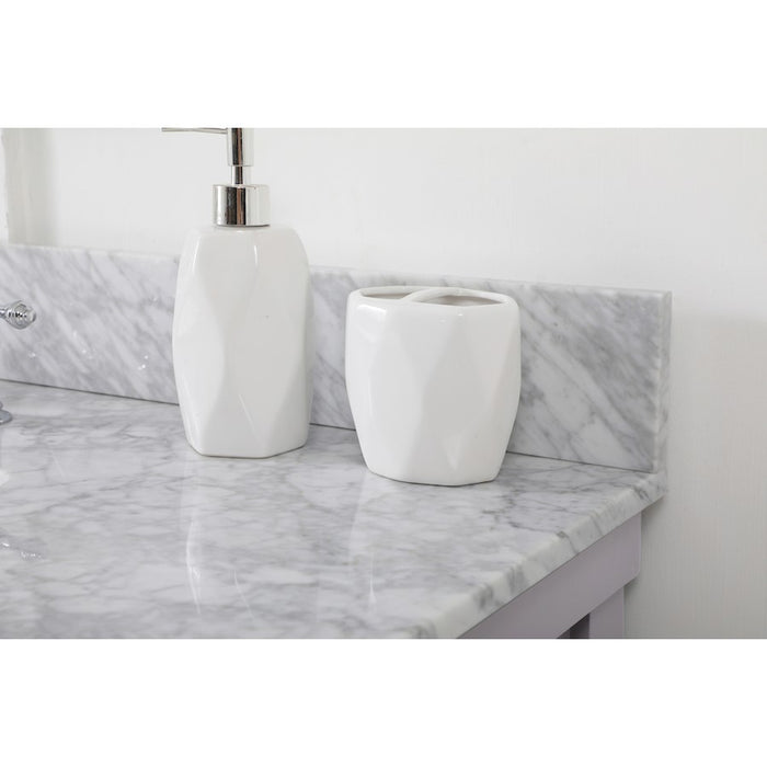 Elegant Clement 42" Single Bathroom Vanity, Grey/Backsplash