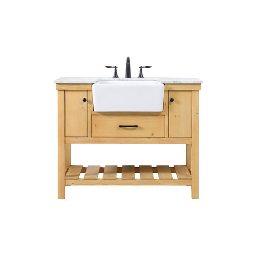 Elegant Clement 42" Single Bathroom Vanity, Natural Wood - VF60142NW