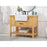 Elegant Clement 42" Single Bathroom Vanity, Natural Wood