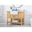 Elegant Clement 42" Single Vanity, Natural Wood/Backsplash