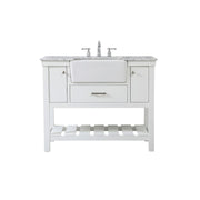 Elegant Kitchen/Bath Clement 42" Single Bathroom Vanity, White - VF60142WH