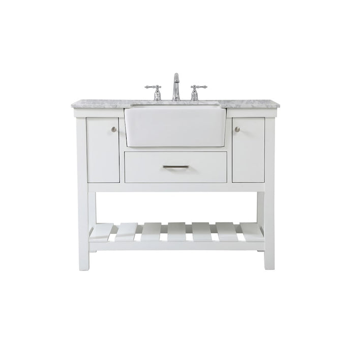 Elegant Kitchen/Bath Clement 42" Single Bathroom Vanity, White - VF60142WH
