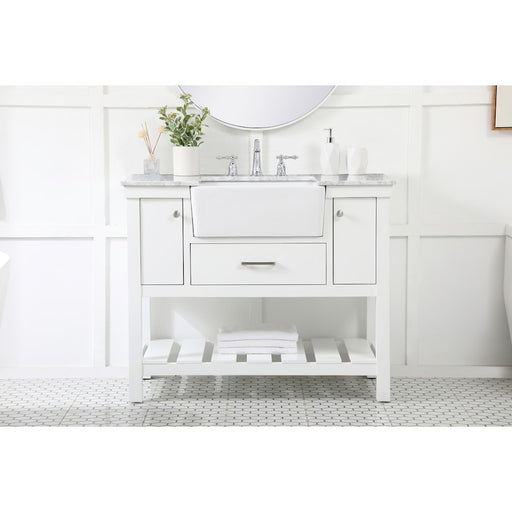 Elegant Kitchen/Bath Clement 42" Single Bathroom Vanity, White