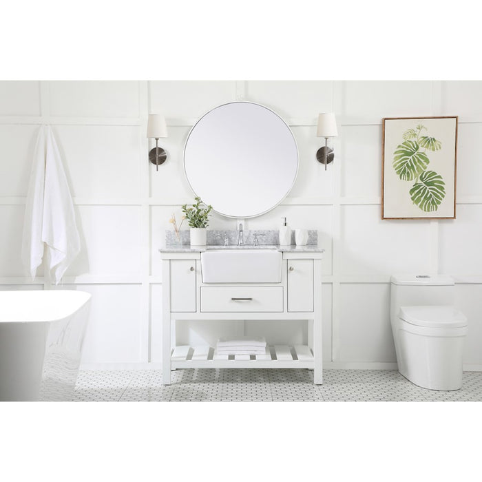 Elegant Kitchen/Bath Clement 42" Single Bathroom Vanity, White