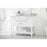 Elegant Clement 42" Single Bathroom Vanity, White/Backsplash