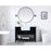 Elegant Clement 42" Single Bathroom Vanity, White/Backsplash