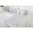Elegant Clement 42" Single Bathroom Vanity, White/Backsplash