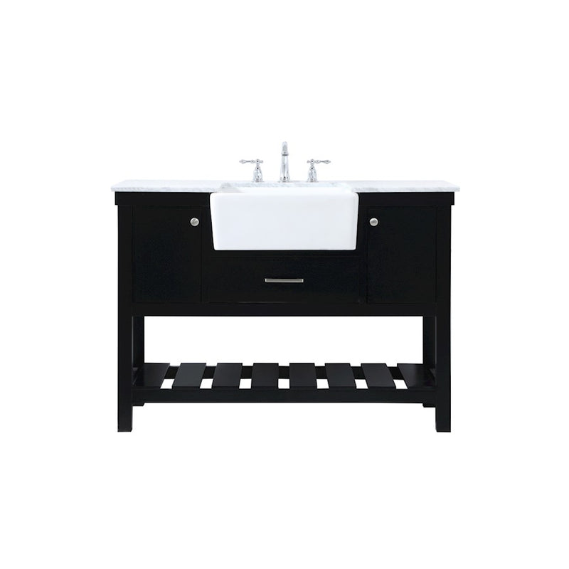 Elegant Kitchen/Bath Clement 48" Single Bathroom Vanity, Black - VF60148BK