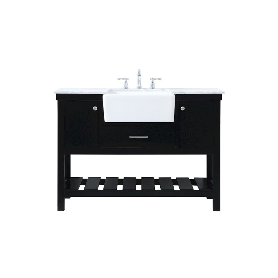 Elegant Kitchen/Bath Clement 48" Single Bathroom Vanity, Black - VF60148BK