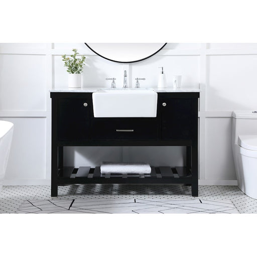 Elegant Kitchen/Bath Clement 48" Single Bathroom Vanity, Black