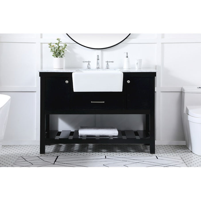 Elegant Kitchen/Bath Clement 48" Single Bathroom Vanity, Black