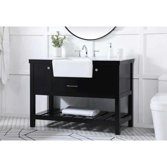 Elegant Kitchen/Bath Clement 48" Single Bathroom Vanity, Black