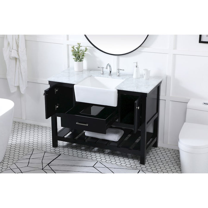Elegant Kitchen/Bath Clement 48" Single Bathroom Vanity, Black