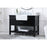 Elegant Clement 48" Single Bathroom Vanity, Black/Backsplash