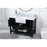 Elegant Clement 48" Single Bathroom Vanity, Black/Backsplash