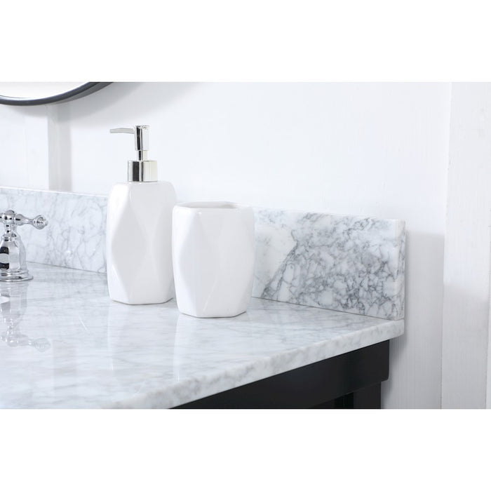 Elegant Clement 48" Single Bathroom Vanity, Black/Backsplash