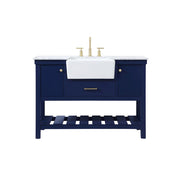 Elegant Kitchen/Bath Clement 48" Single Bathroom Vanity, Blue - VF60148BL
