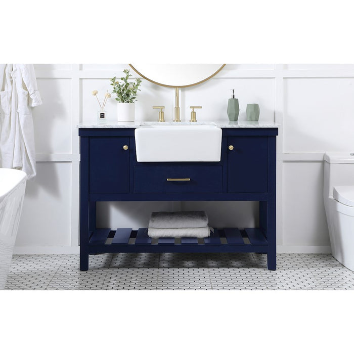 Elegant Kitchen/Bath Clement 48" Single Bathroom Vanity, Blue