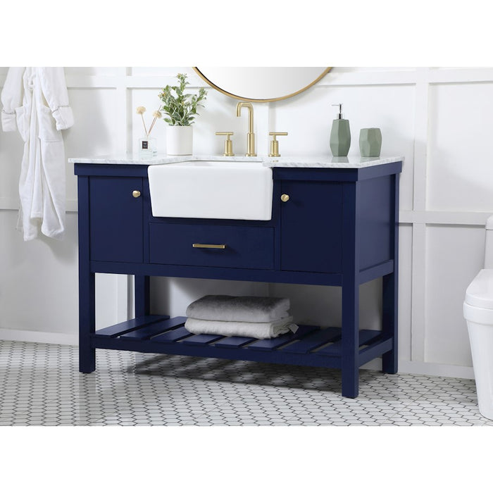 Elegant Kitchen/Bath Clement 48" Single Bathroom Vanity, Blue
