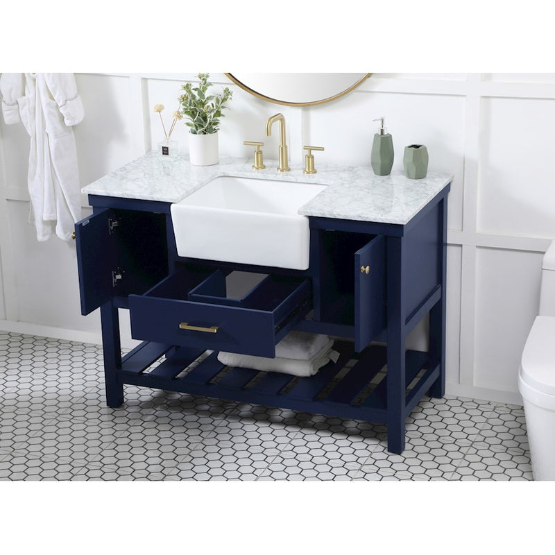 Elegant Kitchen/Bath Clement 48" Single Bathroom Vanity, Blue