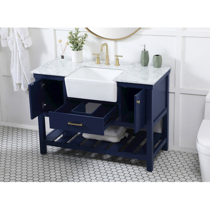 Elegant Kitchen/Bath Clement 48" Single Bathroom Vanity, Blue