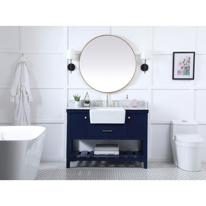 Elegant Kitchen/Bath Clement 48" Single Bathroom Vanity, Blue
