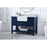 Elegant Clement 48" Single Bathroom Vanity, Blue/Backsplash