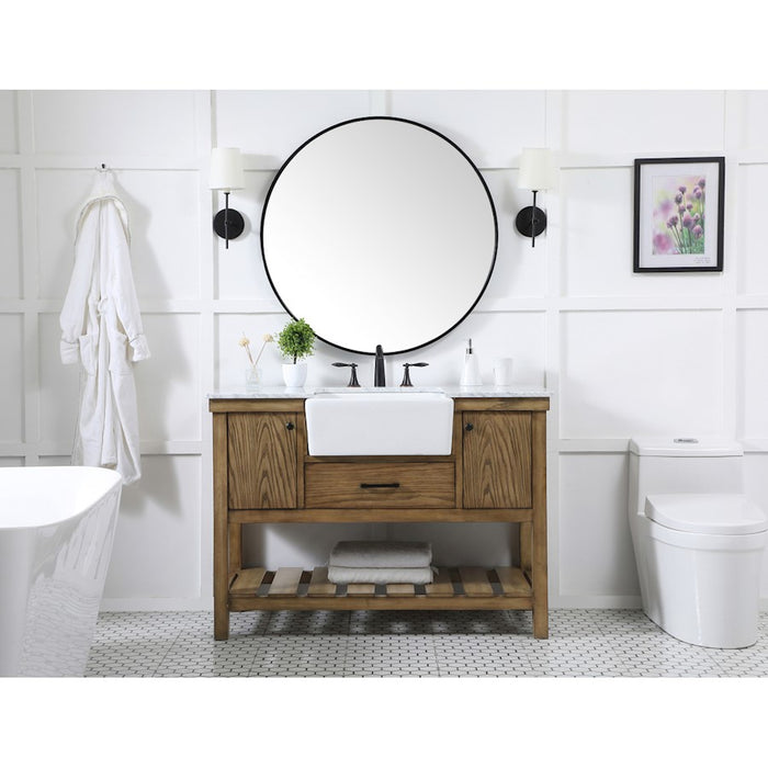 Elegant Clement 48" Single Bathroom Vanity, Blue/Backsplash