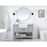 Elegant Clement 48" Single Bathroom Vanity, Driftwood/Backsplash