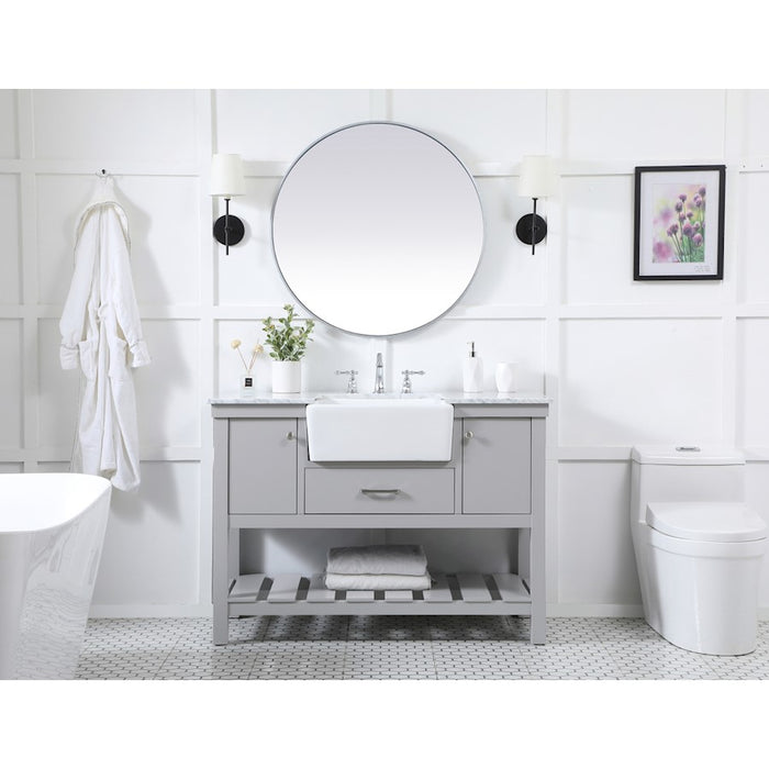 Elegant Clement 48" Single Bathroom Vanity, Driftwood/Backsplash