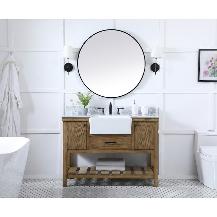Elegant Clement 48" Single Bathroom Vanity, Driftwood/Backsplash