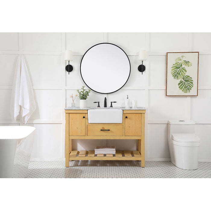 Elegant Clement 48" Single Bathroom Vanity, Grey/Backsplash