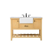 Elegant Clement 48" Single Bathroom Vanity, Natural Wood - VF60148NW