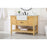 Elegant Clement 48" Single Bathroom Vanity, Natural Wood